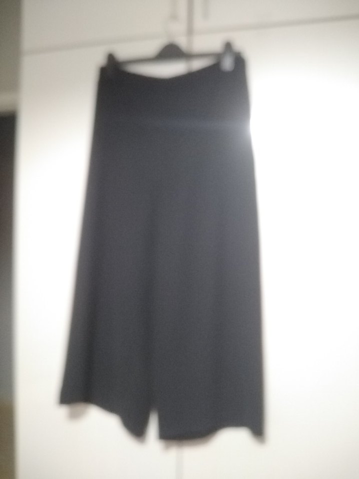 Siyah Midi Salaş Kumaş Pantolon - Görsel 3