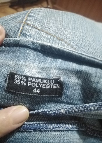Düğmeli Mavi Midi Denim Etek - Görsel 6