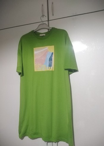 Yeşil Baskılı bayan Tişört - Görsel 2