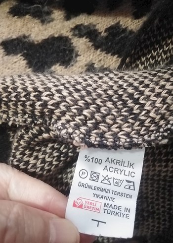 Kahverengi Leopar Desenli Kadın Hırka - Görsel 4