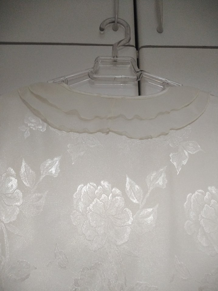 Beyaz Midi Kadın Sabahlık - Görsel 5