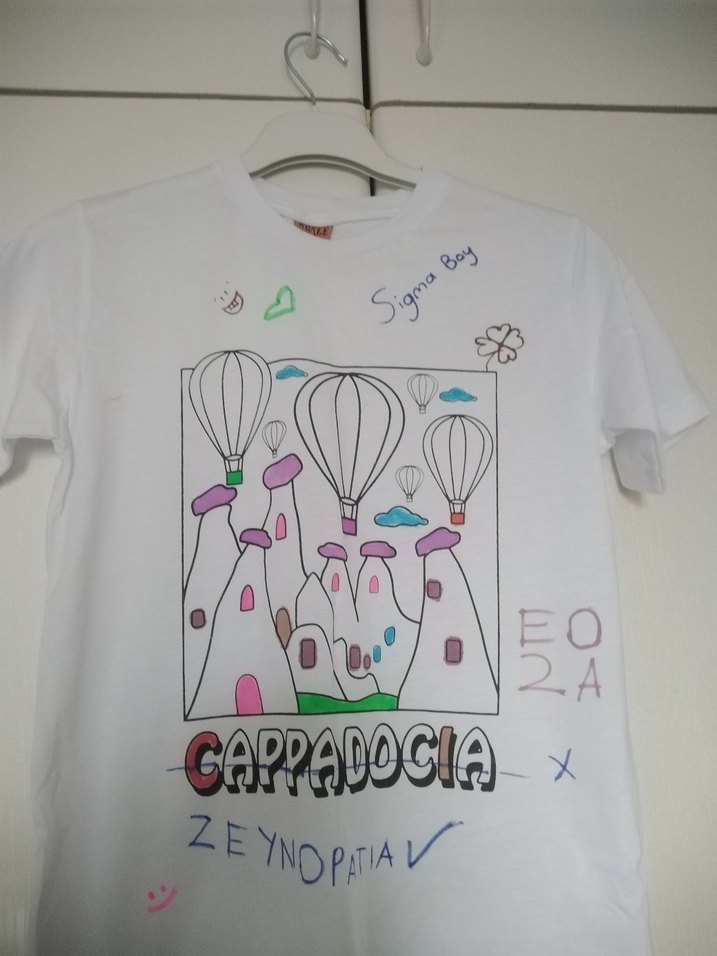 Beyaz Baskılı Kız Çocuk Tişörtü - Görsel 2