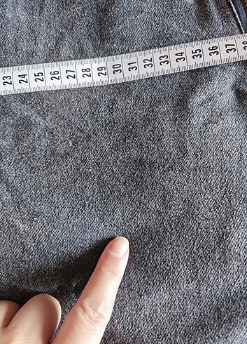 13-14 Yaş Beden gri Renk Elastik etek , likralı kot görünümlü