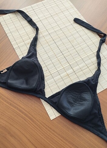 36 Beden siyah Renk Bikini üstü