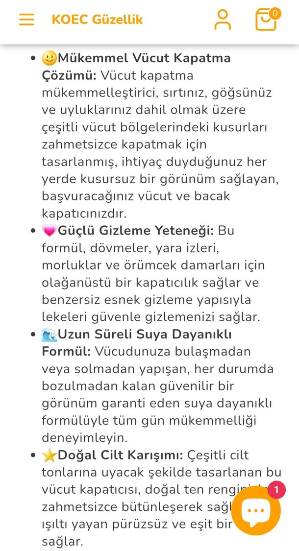 KOEC Fırçalı Vücut Kapatıcı Mükemmelleştirici - Görsel 2