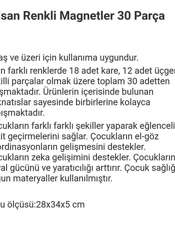 Pilsan Renkli Manyetik Eğitim Oyuncak Seti 30 Parça - Görsel 6