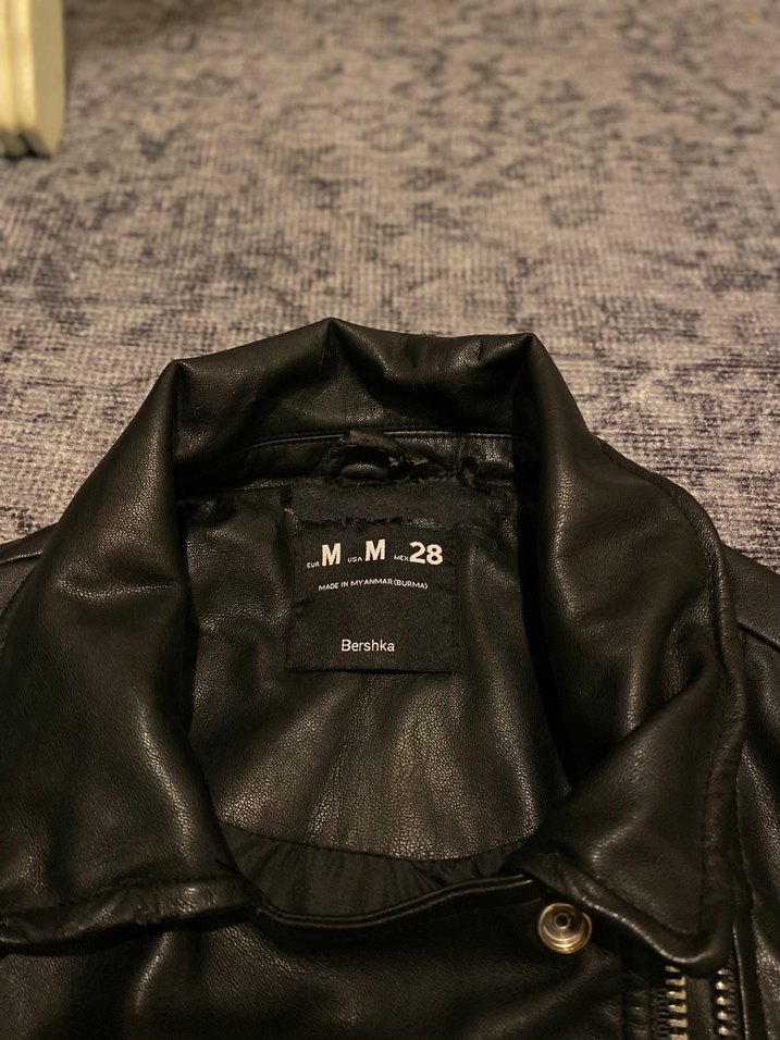 Kadın Siyah Deri Ceket - Görsel 3