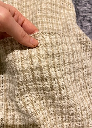 Bej Midi Keten Kadın ceket - Görsel 3