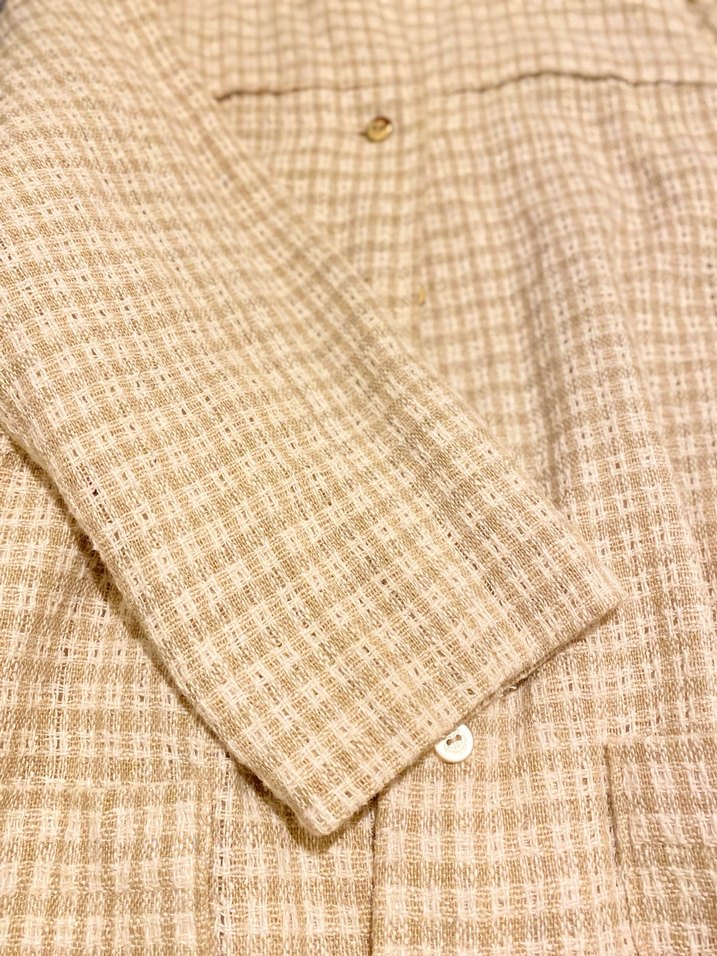 Bej Midi Keten Kadın ceket - Görsel 2