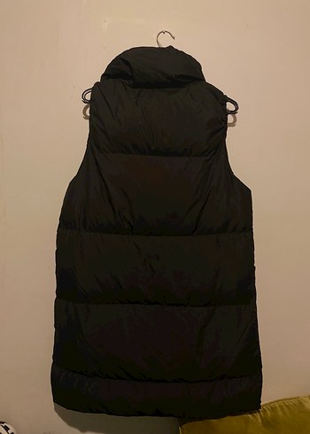 Siyah Fermuarlı Kadın Midi şişme Yelek - Görsel 4