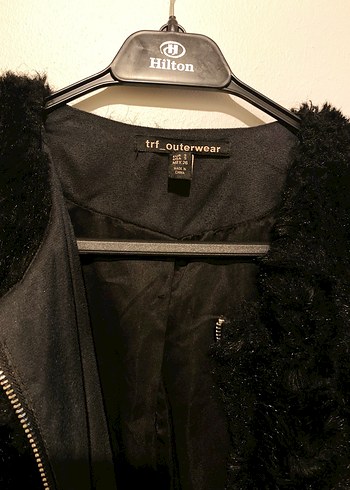 Siyah Peluş Kürk Detaylı Midi Kadın Kaban - Görsel 3