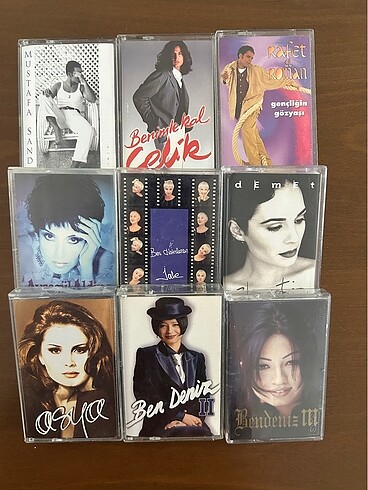 9 adet kaset