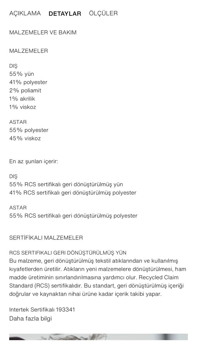 ZARA YÜN KARIŞIMLI OVERSİZE BLAZER - Görsel 3