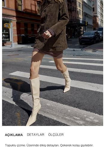 Süet Kadın Dizüstü Blok Topuklu Çizme - Görsel 2