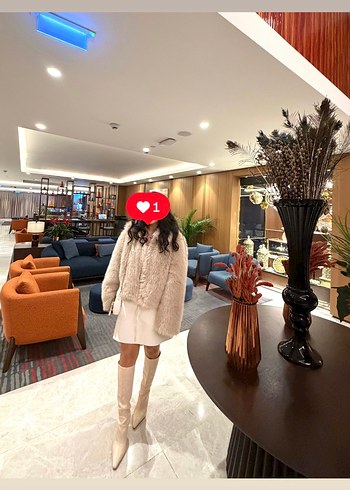 Süet Kadın Dizüstü Blok Topuklu Çizme - Görsel 8