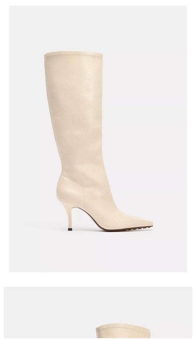 Süet Kadın Dizüstü Blok Topuklu Çizme - Görsel 4