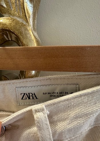 Beyaz Uzun Paça Kadın Denim Pantolon - Görsel 4