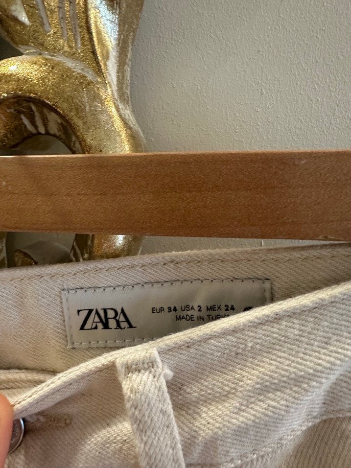 Beyaz Uzun Paça Kadın Denim Pantolon - Görsel 4