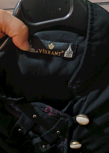46 Beden siyah Renk Düğmeli Siyah Uzun Kollu Gotik ferace