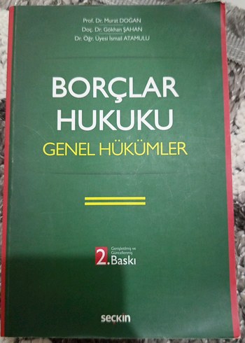 Borçlar Hukuku Genel Hükümler Kitabı
