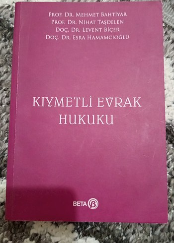 Kıymetli Evrak Hukuku Kitabı - Beta