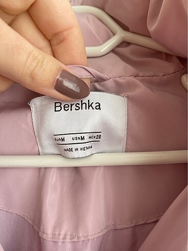 Bershka Bershka Pembe Crop Mont