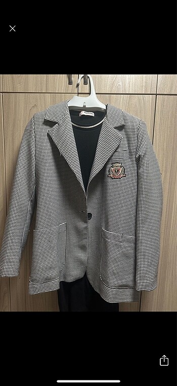 Kareli blazer ceket