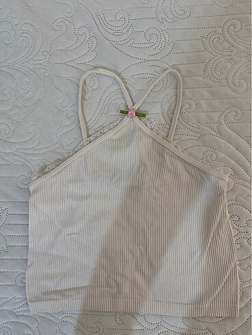 Bershka cicek detaylı crop
