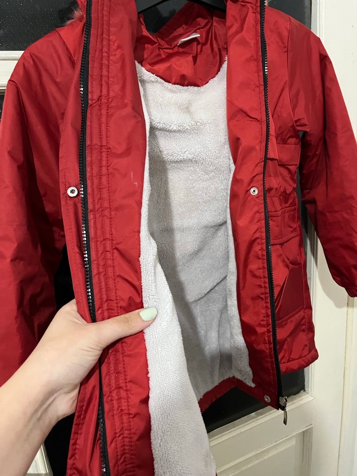 Kırmızı Fermuarlı Çocuk Mont - Görsel 2