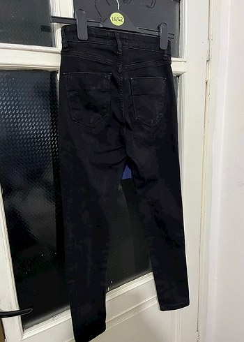 Kadın Siyah Normal Boy Denim Pantolon - Görsel 3