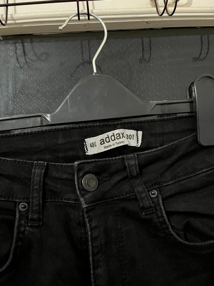 Kadın Siyah Normal Boy Denim Pantolon - Görsel 2