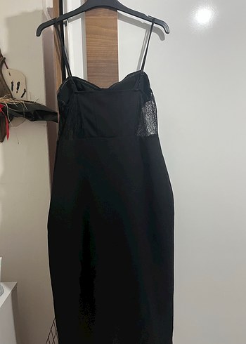 Dantelli Straplez Midi Abiye Elbise - Görsel 3