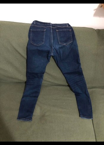 Diğer Kemerli Koyu Mavi Kadın Skinny Jean