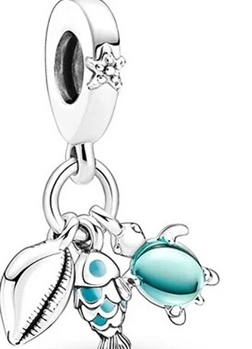 Pandora Charm Kaplumbağa deniz kabuğu