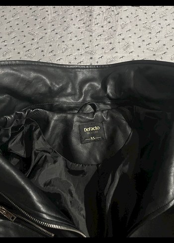 Siyah Deri Biker Ceket Kadın - Görsel 3