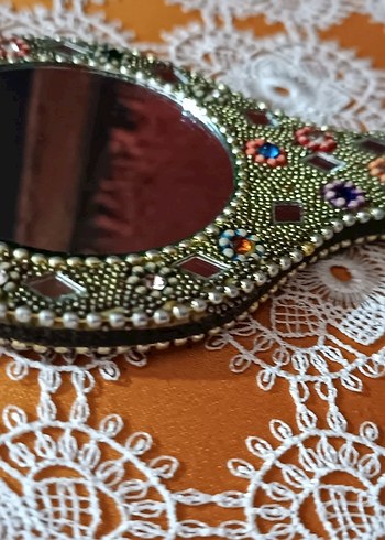 diğer Beden çeşitli Renk Renkli Taşlı Hint işi El Aynası