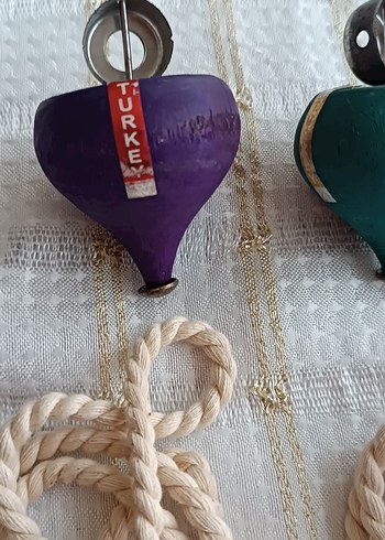Beden ikili Ahşap Oyuncak Topaç Seti