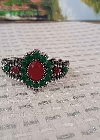 taşlı metal kelepçe Bohem Kadın Bileklik