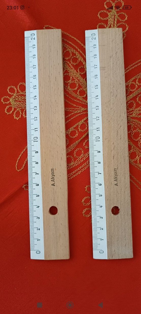 Ahşap ikili 20 cm Cetvel Seti - Görsel 2