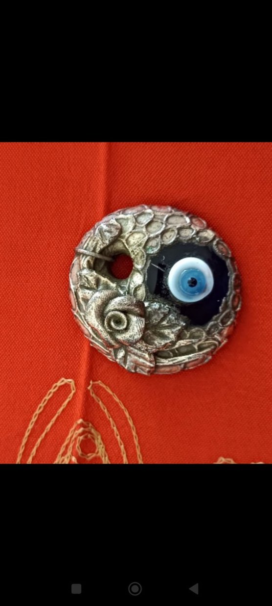 eskilerden 6 cm çapında dekoratif kaplama nazar boncuğu - Görsel 2