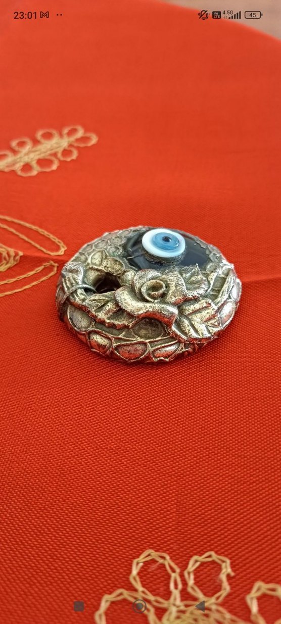 eskilerden 6 cm çapında dekoratif kaplama nazar boncuğu - Görsel 3