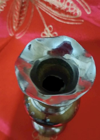 eskilerden Hint damgalı kaplama 15 cm vazo - Görsel 6