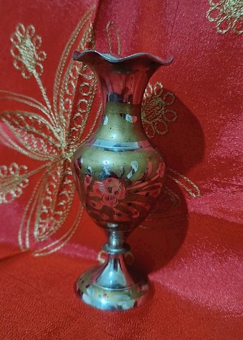 eskilerden Hint damgalı kaplama 15 cm vazo - Görsel 2