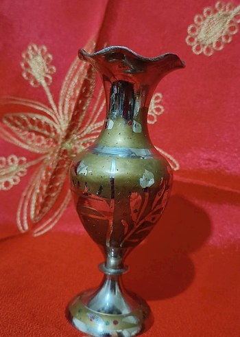 eskilerden Hint damgalı kaplama 15 cm vazo - Görsel 3