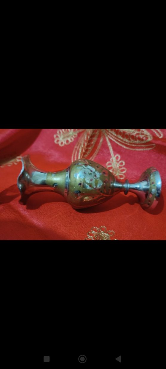 eskilerden Hint damgalı kaplama 15 cm vazo - Görsel 4