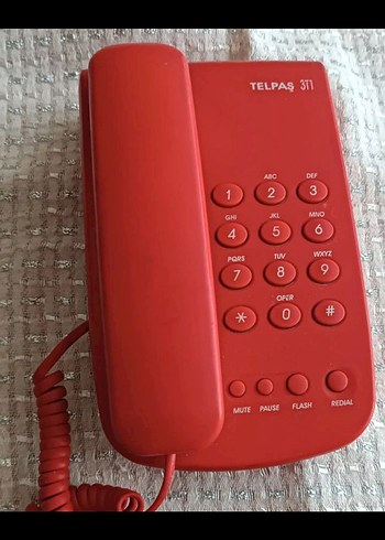 eskilerden Kırmızı Telpaş 311 Masa Telefonu - Görsel 2