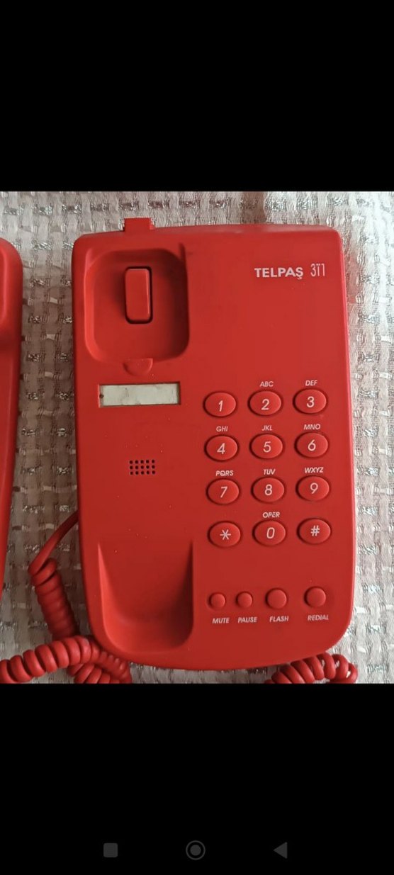 eskilerden Kırmızı Telpaş 311 Masa Telefonu - Görsel 3