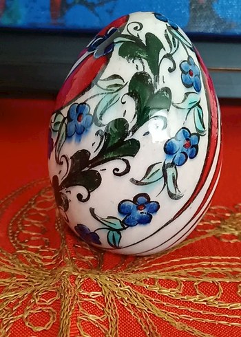 eskilerden 9 cm çini yumurta obje - Görsel 5