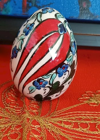 eskilerden 9 cm çini yumurta obje - Görsel 2