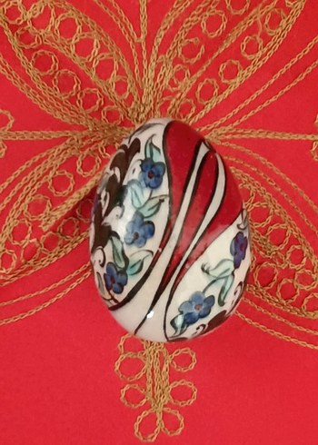 eskilerden 9 cm çini yumurta obje - Görsel 3